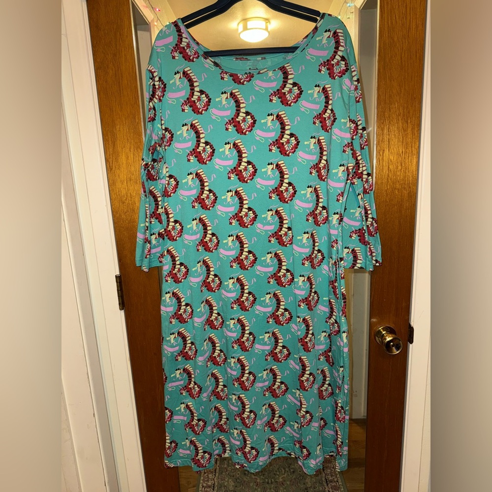 Svaha Curie Dress 2XL 2X 18/20 20W EUC STEM Teacher organic cotton bell sleeve